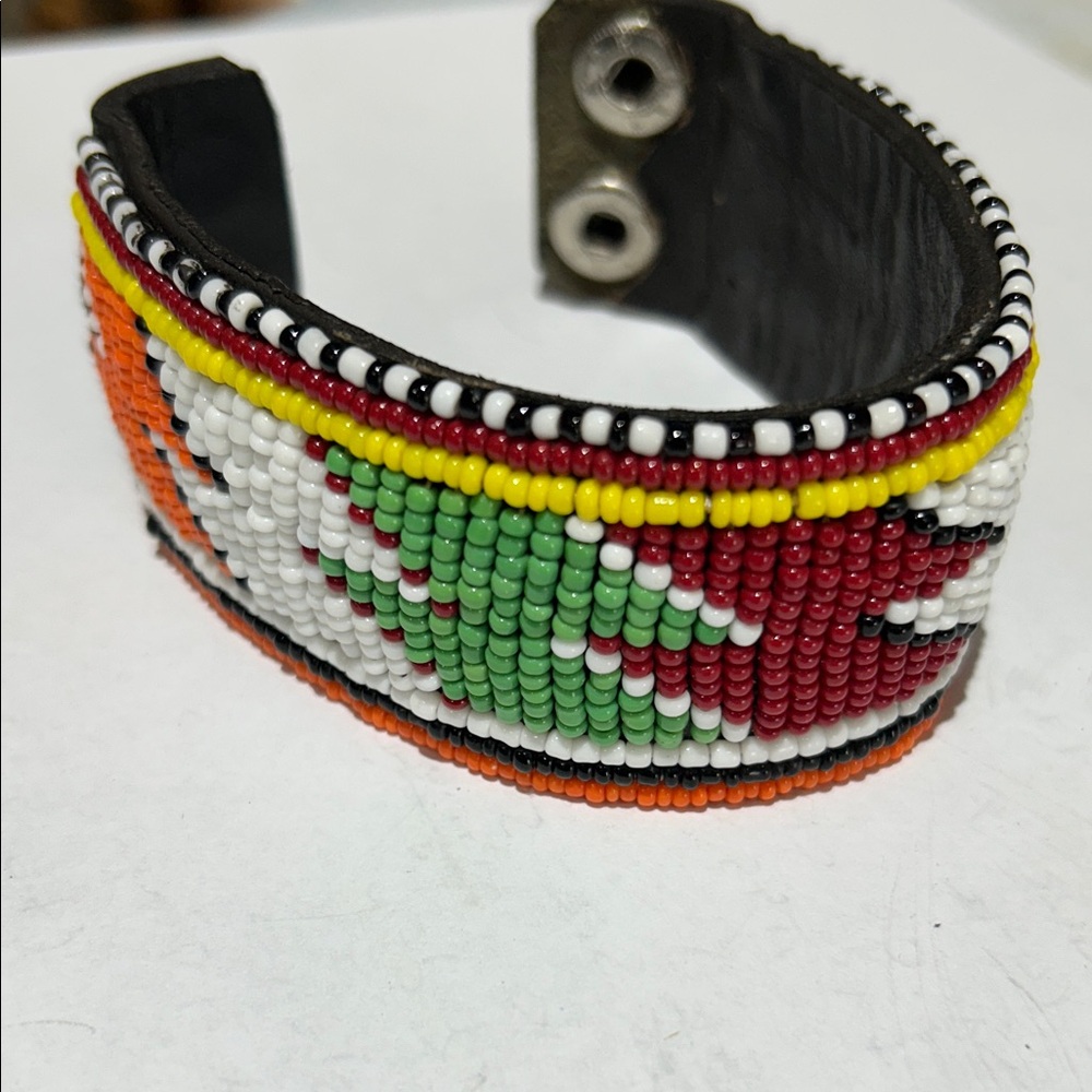 Colorful Beaded Cuff Bracelet